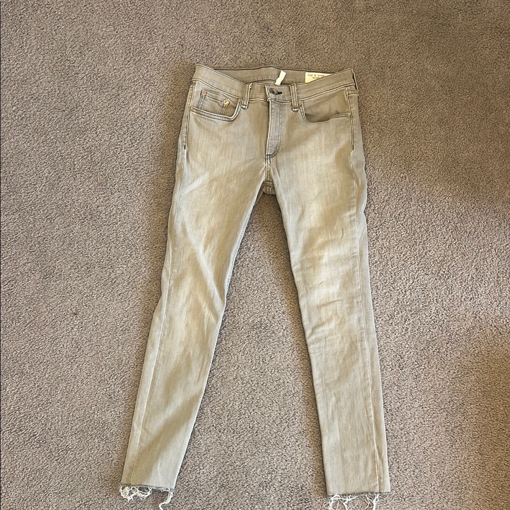 Rag & Bone Women's Ankle Skinny Gray Jeans